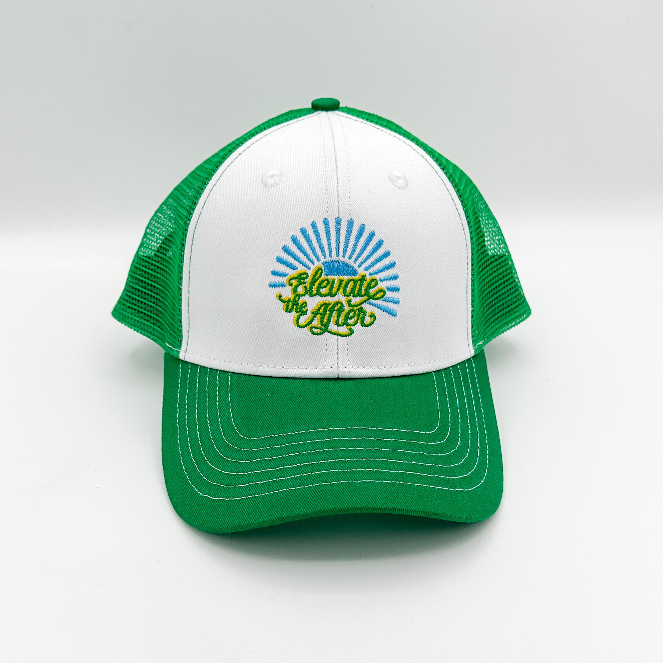 Elevate The After Green Trucker Hat